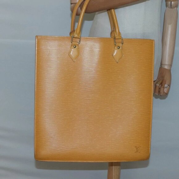 LOUIS VUITTON Epi Sac Plat Hand Bag Yellow M52079 LV Auth 121570 - Picture 3 of 16